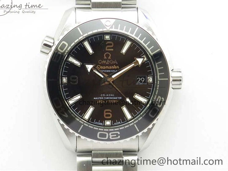 0217 Planet Ocean 39.5mm Black Ceramic Bezel SS VSF 1:1 Best Edition Black Dial on SS Bracelet A Stretchable 7890